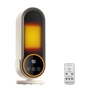 Journeyside Radiateur D'appoint 1200W, Chauffage Céramique PTC, Chauffage Rapide 3s, Minuterie 30/60/90 Minutes,Radiateur Soufflant avec Télécommande,Protection Anti-surchauffe et Anti-basculement