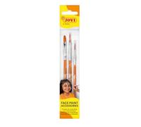 Jovi - 3 pinceaux de précision, pour le maquillage du visage et du corps