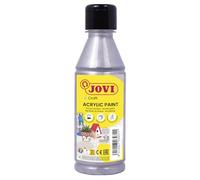 Jovi - Peinture Acrylique 250ml, Couleur Argent, Haut Pouvoir Couvrant, S'applique Facilement sur n'importe Quelle Surface, sans Gluten