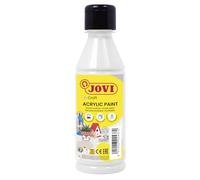 Jovi - Peinture Acrylique 250ml, Couleur Blanche, Haut Pouvoir Couvrant, S'applique Facilement sur n'importe Quelle Surface, sans Gluten