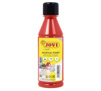 Jovi - Peinture Acrylique 250ml, Couleur Rouge, Haut Pouvoir Couvrant, S'applique Facilement sur n'importe Quelle Surface, sans Gluten