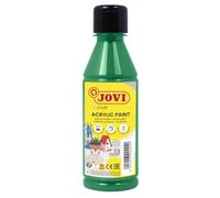 Jovi - Peinture Acrylique 250ml, Couleur Vert Foncé, Haut Pouvoir Couvrant, S'applique Facilement sur n'importe Quelle Surface, sans Gluten