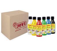 Jovi - Peinture acrylique, 6 pots de 250 ml, Couleurs primaires | Haut pouvoir couvrant, Facile à appliquer sur toute surface, Sans gluten