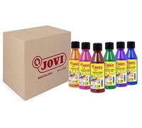 Jovi - Peinture acrylique, 6 pots de 250ml, Couleurs secondaires, Haut pouvoir couvrant, Facile à appliquer sur toute surface, Sans gluten
