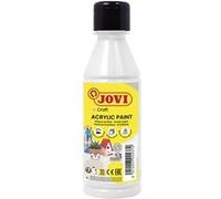 Jovi - Peinture Acrylique 250ml, Couleur Blanche, Haut Pouvoir Couvrant, S'applique Facilement sur n'importe Quelle Surface, sans Gluten