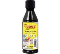 Jovi - Peinture Acrylique 250ml, Couleur Noir, Haut Pouvoir Couvrant, S'applique Facilement sur n'importe Quelle Surface, sans Gluten