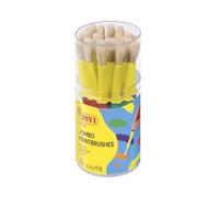 Jovi - Pinceaux d'école, 20 pinceaux Moyens dans Un Pot | Poils naturels et manche en plastique, Anti-goutte et facile à nettoyer, Avec une couronne pour éviter de rouler