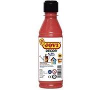 Jovi - Peinture Acrylique 250ml, Couleur Rouge, Haut Pouvoir Couvrant, S'applique Facilement sur n'importe Quelle Surface, sans Gluten
