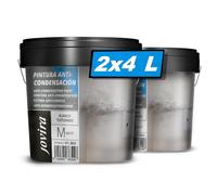 JOVIRA PINTURAS Anti-condensation, anti-humidité, anti-moisissure, anti-condensation, anti-moisissures extérieur-intérieur. Résout les problèmes de condensation par humidité ambiante. (2x4 Litres)