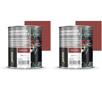 JOVIRA PINTURAS Apprêt Antirouille Métal Traitement de surface antirouille pour métal. Apprêt à usage général, protection totale. (750 Millilitres, Rouge) (Lot de 2)