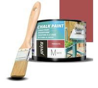 JOVIRA PINTURAS Chalk Paint - Peinture à la craie à l'eau mate + Pinceau spécial bois. Renouvelez vos meubles avec créativité. (375 Millilitres, Terre cuite)