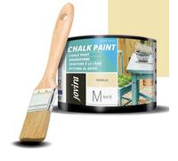 JOVIRA PINTURAS Chalk Paint - Peinture à la craie à l'eau mate + Pinceau spécial bois. Renouvelez vos meubles avec créativité. (375 Millilitres, Vainille)
