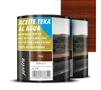 JOVIRA PINTURAS Huile Teck à l'eau, pour meubles de jardin, chaises, tables, transats, Protection, restauration et entretien du bois extérieur. (2x750 Millilitres, Teck)
