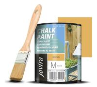 JOVIRA PINTURAS Peinture à la craie - Peinture à la craie à l'eau mate + Pinceau spécial bois. Renouvelez vos meubles avec créativité. (750 Millilitres, Moutarde)