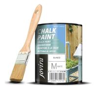 JOVIRA PINTURAS Peinture à la craie - Peinture à la craie à l'eau mate + Pinceau spécial bois. Renouvelez vos meubles avec créativité. (750 Millilitres, Blanc)