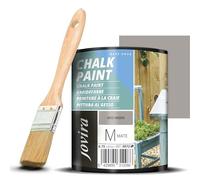 JOVIRA PINTURAS Peinture à la craie - Peinture à la craie à l'eau mate + Pinceau spécial bois. Renouvelez vos meubles avec créativité. (750 Millilitres, Gris moyen)
