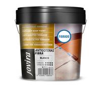 JOVIRA PINTURAS Peinture Anti-Infiltrations Fibrée pour la réparation et étanchéité de toitures. Peinture élastique imperméable anti-fuites & anti-fissures. (4 Litres, Blanc)