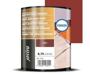JOVIRA PINTURAS Peinture Anti-Infiltrations Fibrée pour la réparation et étanchéité de toitures. Peinture élastique imperméable anti-fuites & anti-fissures. (750 Millilitres, Rouge)