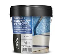 JOVIRA PINTURAS PEINTURE BORDS PISCINE Spécial antidérapant pour rénover les bords des piscines. (4 Litres, Blanc)