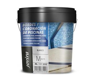 JOVIRA PINTURAS PEINTURE BORDS PISCINE Spécial antidérapant pour rénover les bords des piscines. (4 Litres, Blanc)