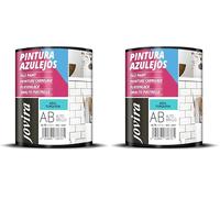 JOVIRA PINTURAS Peinture Carrelage Donnez une nouvelle image à votre cuisine et salle de bain. (750 ml, Turquoise) (Lot de 2)