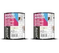 JOVIRA PINTURAS Peinture Carrelage Donnez une nouvelle image à votre cuisine et salle de bain. (750 ml, Lin) (Lot de 2)