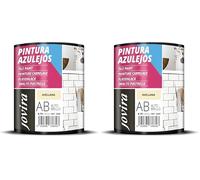 JOVIRA PINTURAS Peinture Carrelage Donnez une nouvelle image à votre cuisine et salle de bain. (750 ml, Noisette) (Lot de 2)