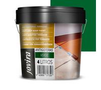 JOVIRA PINTURAS Peinture Revêtement Anti-infiltration. Réparation et l'imperméabilisation des toits et des terrasses. Peinture élastique imperméable, anti-fuites et anti-fissure. (4 Litres, Vert)