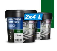 JOVIRA PINTURAS Peinture Sols, Garages, Terrains de Sport, Sols en Béton, Asphalte et Ciment Protège et décore les surfaces, aspect mat. (2x4 Litres, Vert)