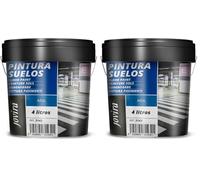 JOVIRA PINTURAS Peinture Sols, Garages, Terrains de sport, sols en béton, asphalte et ciment. Protège et décore les surfaces, aspect mat. (4 Litres, Bleu) (Lot de 2)