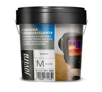 JOVIRA PINTURAS Peinture thermo-isolante pour surfaces en béton, mortiers en ciment, brique, plâtre. Améliore l'isolation thermique (chaleur froide) et acoustique. (4 Litres, Blanc)