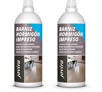 JOVIRA PINTURAS RÉSINE BÉTON IMPRIMÉ Résine de protection satinée pour sols en béton. (1 Litres) (Lot de 2)