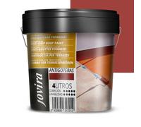 JOVIRA PINTURAS Revêtement Anti-infiltration 4L Réparation et l'imperméabilisation des toits et des terrasses. Peinture élastique imperméable, anti-fuites et anti-fissure. (4 Litres, Rouge)