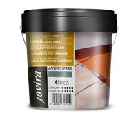 JOVIRA PINTURAS Revêtement Anti-infiltration. 4L Réparation et l'imperméabilisation des toits et des terrasses. Peinture élastique imperméable, anti-fuites et anti-fissure. (4 Litres, Gris)