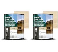 JOVIRA PINTURAS VERNIS CLIMATS EXTRÊMES À L'EAU Protection pour les bois exposés dans les zones montagneuses. (750 Millilitres, Brillant) (Lot de 2)