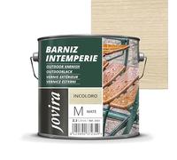JOVIRA PINTURAS Vernis Extérieur Transparent. Décore et embellit tous les types de bois à l'extérieur, tables, chaises, meubles, bateaux, terrasses (2,3 Litres, Mate)