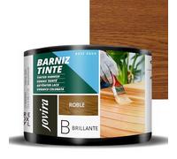 JOVIRA PINTURAS Vernis teinté à base d'eau, finition brillante. Spécial pour la teinture et le vernissage du bois. (375 Millilitres, Chêne)
