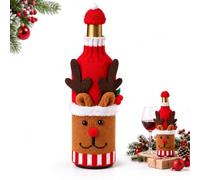 JOVYTH 1 Housse de Bouteille en Tricot - Design Renne avec Petit Bonnet - pour Bouteilles de Vin, comme Emballage Festif pour Cadeaux de Noël, Décoration de Table ou Cadeau de Saint-Nicolas