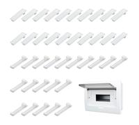 JOVYTH 40 Pièces Caches Modulaires pour Tableau Électrique, Obturateurs 1TE et 0,5TE Extensibles et Combinables, Compatibles F-Tronic Hager Hensel, Caches Aveugles pour Coffret