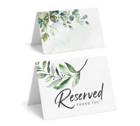 JOVYTH 60 Marque Place Mariage Feuillage Vert, 50 Porte-Noms + 10 Réservé