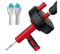 JOWHOL Furet déboucheur canalisation 10M avec bouton automatique | Furet plomberie, Spirale de Nettoyage électrique et manuel - Déboucheur pour évier, baignoire, lavabo, canalisations cuisine
