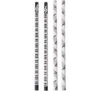 Jowxsx Lot de 4 crayons de notes HB standard Papeterie de musique Piano Partition Cadeau d'étudiant Durable et utile Beau design