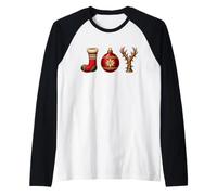 Joy Guirlande Lumineuse en Forme de Chaussette de Noël Motif Bois de Renne Manche Raglan