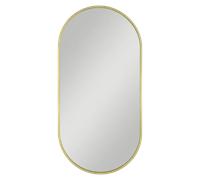 JOY miroir de salle de bains ovale doré brossé 40 × 80 cm