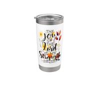Joy Of The Lord Is My Strength Verset Motif floral d'automne Gobelet isotherme en acier inoxydable double paroi