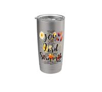 Joy Of The Lord Is My Strength Verset Motif floral d'automne Gobelet isotherme en acier inoxydable double paroi