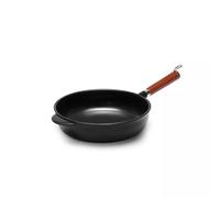 JOY Sauteuse Fonte Aluminium Céramique Manche démontable bois Induction D28 cm