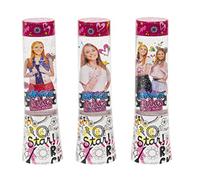 Joy Toy 66932 12 Maggie & Bianca de LED glitzerlampen 4, 5 x 4, 5 x 15 cm dans emballage Tube de piles - 3 motifs différents - Vous recevrez un de ces motifs durant la livraison au hasard