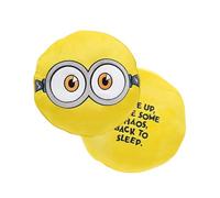 Joy Toy - Minions 3 - Coussin Rond en Peluche, brodé sur Le Devant et Le Dos - 30 x 10 x 30 cm