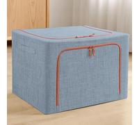 JOYBOS Boîte de rangement en tissu pliable 24 L Cyan
